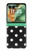 S2299 黒い水玉 Black Polka Dots Motorola Razr 70+,60+, Razr+ (2026, 2025, 2024) バックケース、フリップケース・カバー