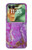 S2907 パープルターコイズ宝石グラフィックプリント Purple Turquoise Stone Motorola Razr 60, Razr 2025 バックケース、フリップケース・カバー