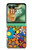 S3281 カラフルなヒッピーの花のパターン Colorful Hippie Flowers Pattern Motorola Razr 60, Razr 2025 バックケース、フリップケース・カバー