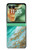 S3920 抽象的なオーシャンブルー色混合エメラルド Abstract Ocean Blue Color Mixed Emerald Motorola Razr 70+,60+, Razr+ (2026, 2025, 2024) バックケース、フリップケース・カバー