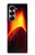 S0745 火山の溶岩 Volcano Lava Samsung Galaxy Z Fold 7 バックケース、フリップケース・カバー