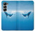 S0843 シロナガスクジラ Blue Whale Samsung Galaxy Z Fold 7 バックケース、フリップケース・カバー
