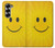 S1146 スマイル黄色の日 Yellow Sun Smile Samsung Galaxy Z Fold 7 バックケース、フリップケース・カバー