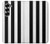 S2297 黒と白の縦縞 Black and White Vertical Stripes Samsung Galaxy Z Fold 7 バックケース、フリップケース・カバー