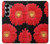 S2478 赤デイジーの花 Red Daisy flower Samsung Galaxy Z Fold 7 バックケース、フリップケース・カバー