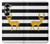 S2794 黒と白のストライプ 金の鹿 Black and White Striped Deer Gold Sparkles Samsung Galaxy Z Fold 7 バックケース、フリップケース・カバー