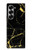 S2896 ゴールドマーブルグラフィックプリント Gold Marble Graphic Printed Samsung Galaxy Z Fold 7 バックケース、フリップケース・カバー