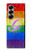S2899 レインボーLGBTゲイプライド旗 Rainbow LGBT Gay Pride Flag Samsung Galaxy Z Fold 7 バックケース、フリップケース・カバー