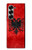 S2982 アルバニアサッカー Albania Football Soccer Red Flag Samsung Galaxy Z Fold 7 バックケース、フリップケース・カバー