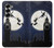 S3249 ピーター・パン Peter Pan Fly Full Moon Night Samsung Galaxy Z Fold 7 バックケース、フリップケース・カバー