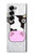 S3257 牛の漫画 Cow Cartoon Samsung Galaxy Z Fold 7 バックケース、フリップケース・カバー