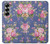S3265 ヴィンテージ花柄 Vintage Flower Pattern Samsung Galaxy Z Fold 7 バックケース、フリップケース・カバー