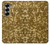 S3388 ゴールドラメグラフィックプリント Gold Glitter Graphic Print Samsung Galaxy Z Fold 7 バックケース、フリップケース・カバー