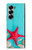 S3428 アクア 海星 貝 Aqua Wood Starfish Shell Samsung Galaxy Z Fold 7 バックケース、フリップケース・カバー