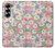 S3688 花の花のアートパターン Floral Flower Art Pattern Samsung Galaxy Z Fold 7 バックケース、フリップケース・カバー