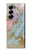 S3717 ローズゴールドブルーパステル大理石グラフィックプリント Rose Gold Blue Pastel Marble Graphic Printed Samsung Galaxy Z Fold 7 バックケース、フリップケース・カバー