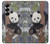 S3793 かわいい赤ちゃん雪パンダのペイント Cute Baby Panda Snow Painting Samsung Galaxy Z Fold 7 バックケース、フリップケース・カバー