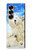 S3794 北極シロクマはシールに恋するペイント Arctic Polar Bear and Seal Paint Samsung Galaxy Z Fold 7 バックケース、フリップケース・カバー