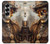 S3949 スチームパンクなスカルの喫煙 Steampunk Skull Smoking Samsung Galaxy Z Fold 7 バックケース、フリップケース・カバー