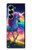 S3977 カラフルなユニコーン Colorful Unicorn Samsung Galaxy Z Fold 7 バックケース、フリップケース・カバー