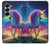 S3977 カラフルなユニコーン Colorful Unicorn Samsung Galaxy Z Fold 7 バックケース、フリップケース・カバー