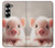 S3979 かわいい赤ちゃんブタ Cute Baby Pig Samsung Galaxy Z Fold 7 バックケース、フリップケース・カバー