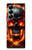 S3986 火の頭蓋骨 Fire Skull Samsung Galaxy Z Fold 7 バックケース、フリップケース・カバー