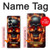 S3986 火の頭蓋骨 Fire Skull Samsung Galaxy Z Fold 7 バックケース、フリップケース・カバー