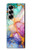 S4001 マルチカラーの抽象画 ライラック エメラルド Multicolored Abstract Lilac Emerald Samsung Galaxy Z Fold 7 バックケース、フリップケース・カバー