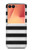 S1596 黒と白のストライプ Black and White Striped Samsung Galaxy Z Flip 7 バックケース、フリップケース・カバー