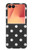 S2299 黒い水玉 Black Polka Dots Samsung Galaxy Z Flip 7 バックケース、フリップケース・カバー