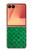 S2704 グリーンフィッシュスケールパターングラフィック Green Fish Scale Pattern Graphic Samsung Galaxy Z Flip 7 バックケース、フリップケース・カバー