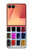 S3956 水彩パレットボックスグラフィック Watercolor Palette Box Graphic Samsung Galaxy Z Flip 7 バックケース、フリップケース・カバー