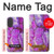 S2907 パープルターコイズ宝石グラフィックプリント Purple Turquoise Stone iPhone 17 バックケース、フリップケース・カバー