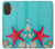S3428 アクア 海星 貝 Aqua Wood Starfish Shell iPhone 17 バックケース、フリップケース・カバー
