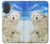S3794 北極シロクマはシールに恋するペイント Arctic Polar Bear and Seal Paint iPhone 17 バックケース、フリップケース・カバー