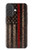 S3804 消防士メタルレッドラインフラググラフィック Fire Fighter Metal Red Line Flag Graphic iPhone 17 バックケース、フリップケース・カバー