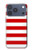 S2364 赤と白のストライプ Red and White Striped iPhone 17 Pro, 18 Pro バックケース、フリップケース・カバー