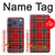 S2374 タータンレッドパターン Tartan Red Pattern iPhone 17 Pro バックケース、フリップケース・カバー
