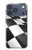 S2408 市松模様のスポーツ レース旗 Checkered Winner Flag iPhone 17 Pro, 18 Pro バックケース、フリップケース・カバー