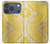 S2713 黄蛇の皮膚 グラフィックプリント Yellow Snake Skin Graphic Printed iPhone 17 Pro バックケース、フリップケース・カバー