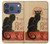 S2739 チャットノワール 黒猫 ヴィンテージ Chat Noir Black Cat Vintage iPhone 17 Pro, 18 Pro バックケース、フリップケース・カバー
