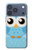 S3029 かわいい青いフクロウ Cute Blue Owl iPhone 17 Pro, 18 Pro バックケース、フリップケース・カバー