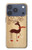 S3081 トナカイ Wooden Raindeer Graphic Printed iPhone 17 Pro バックケース、フリップケース・カバー