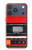 S3204 レッドカセットレコーダーグラフィック Red Cassette Recorder Graphic iPhone 17 Pro, 18 Pro バックケース、フリップケース・カバー