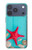 S3428 アクア 海星 貝 Aqua Wood Starfish Shell iPhone 17 Pro バックケース、フリップケース・カバー