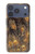 S3691 ゴールドピーコックフェザー Gold Peacock Feather iPhone 17 Pro, 18 Pro バックケース、フリップケース・カバー