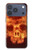 S3881 ファイアスカル Fire Skull iPhone 17 Pro, 18 Pro バックケース、フリップケース・カバー