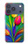 S3926 カラフルなチューリップの油絵 Colorful Tulip Oil Painting iPhone 17 Pro, 18 Pro バックケース、フリップケース・カバー