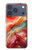 S4012 赤い大理石の金色の静脈 Red Marble Gold Veins iPhone 17 Pro, 18 Pro バックケース、フリップケース・カバー